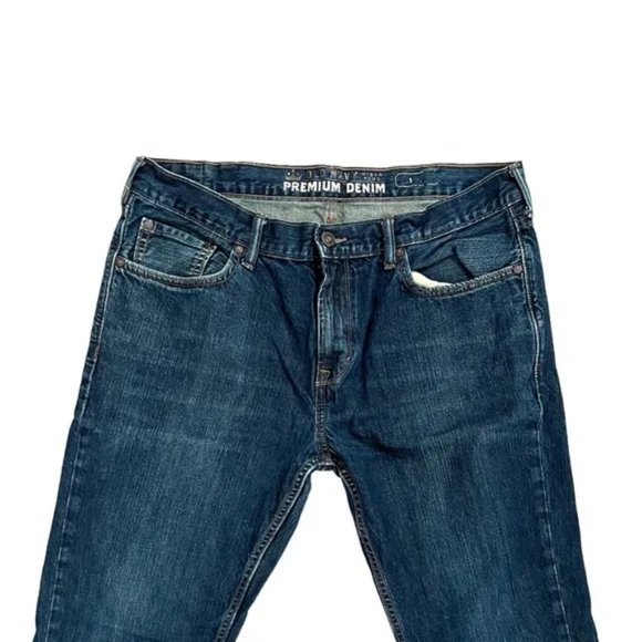 Old Navy Slim Distressed Jeans Blue Men's Size 38x32 - Picture 3 of 8